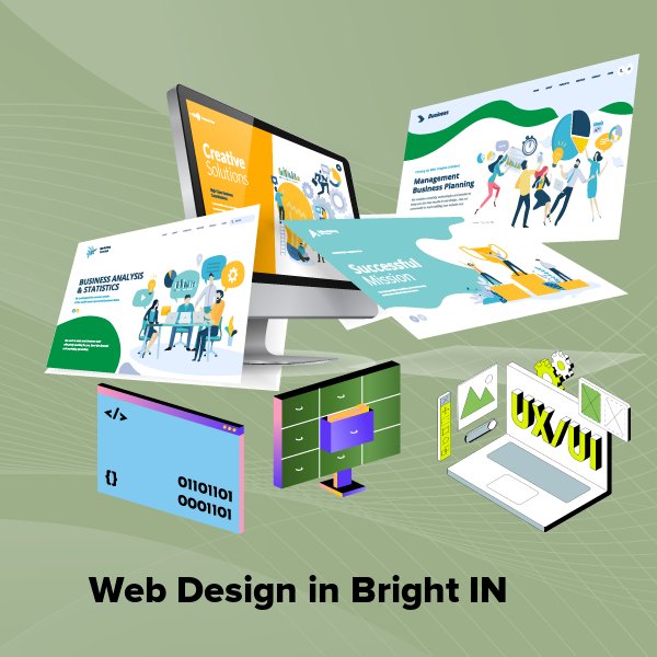 Web design in bright in