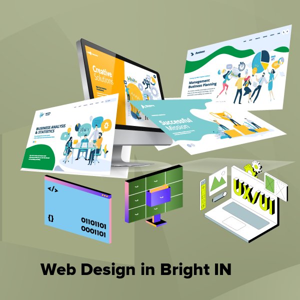 Web design in bright in