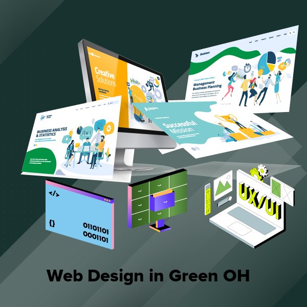 Web design in green oh