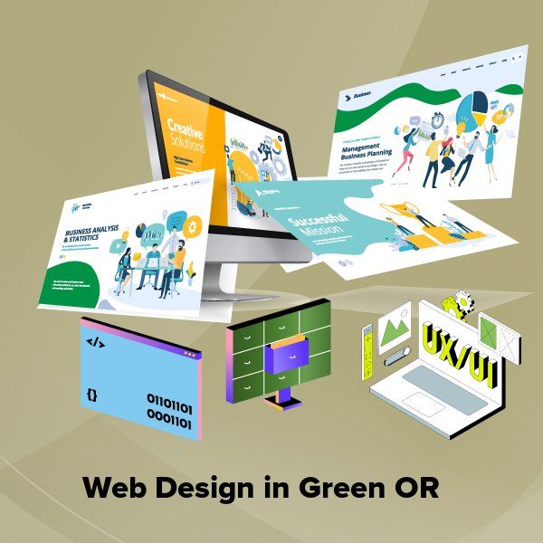 Web design in green or